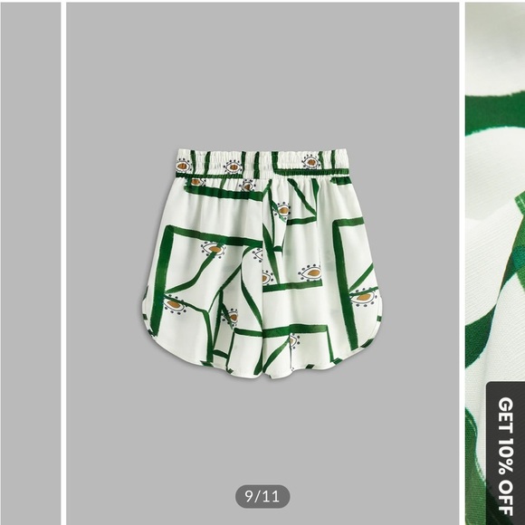 Commense Print Drawstring Short Set - Picture 6 of 10